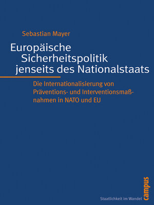 cover image of Europäische Sicherheitspolitik jenseits des Nationalstaats